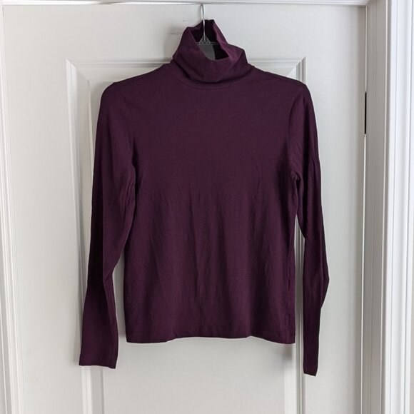 Banana Republic Timeless Turtleneck, Pinot Noir Purple, XS - Picture 2 of 5